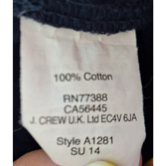 J. Crew Women 6 Navy Blue "Broken- in Chino" Cotton Shorts, Inseam 8" - Picture 5 of 5